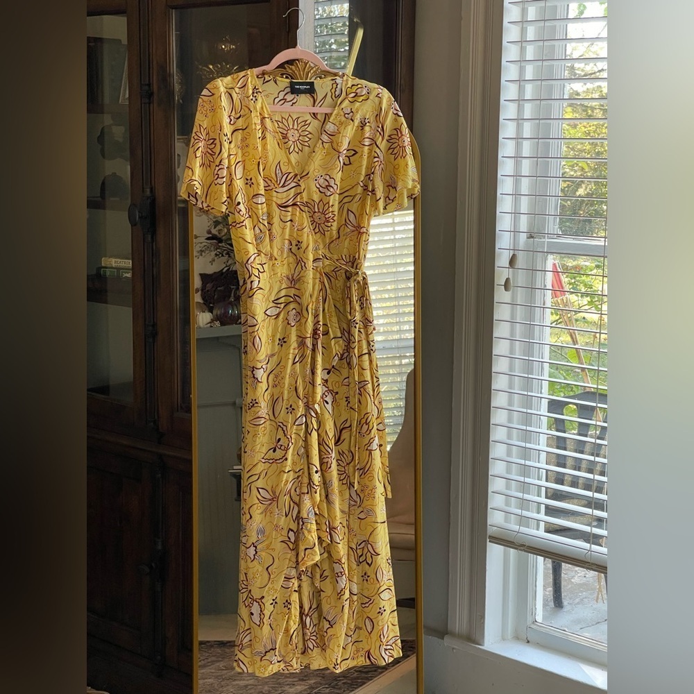 The Kooples Paris Yellow Floral Print Dress